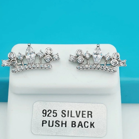 "925 Sterling Silver CZ Beautiful Earrings for Women, 1USPAR4228 - Picture 10 of 11